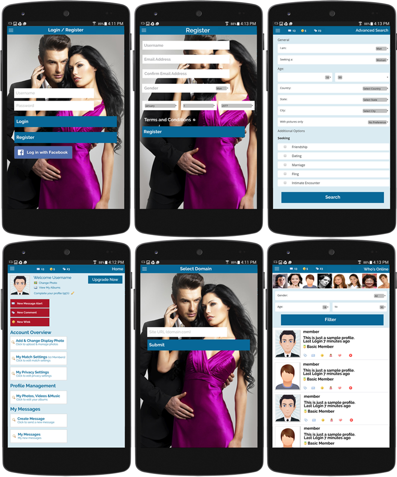 Dating мобильная. Instant mobile app.